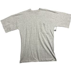 NWT Prides Landing Men’s M Solid Gray Pocket Short Sleeves 100% Cotton T’shirt